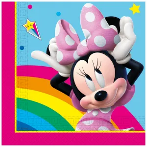 Set 20 Servetele Hartie 33x33cm Minnie Rainbow Makes Me Smile