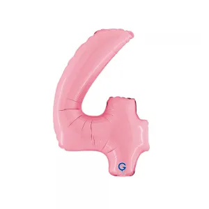 Balon Folie Cifra 4 Pastel Pink 36cm