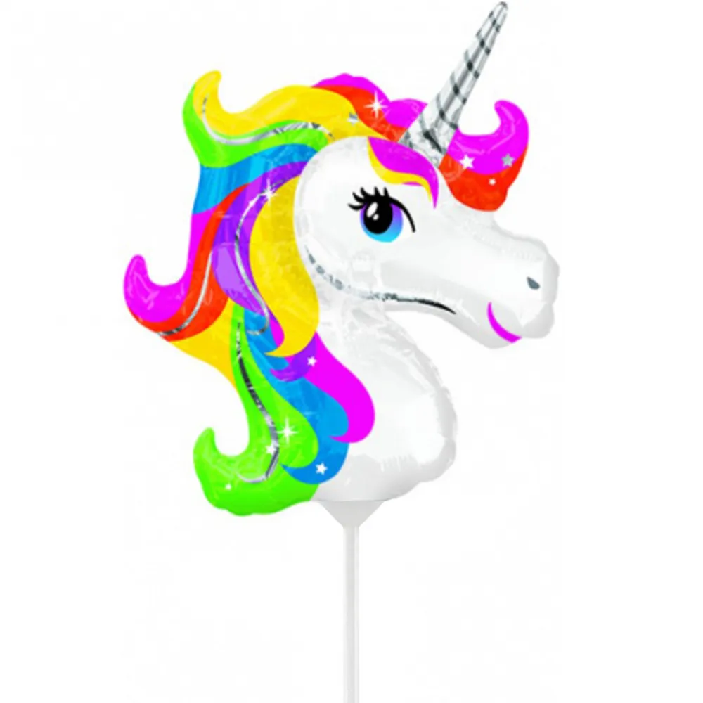 Balon Folie Mini Figurina Rainbow Unicorn 22x25cm (Aer) AMS 36395 02