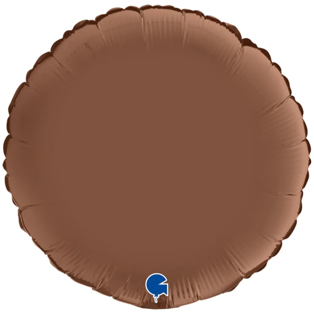 Balon Folie Rotund Satin Chocolate 46 cm Grabo