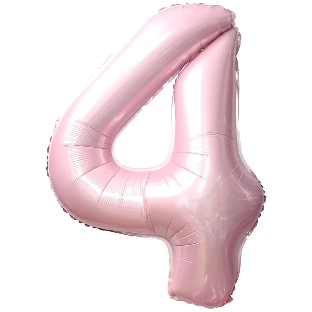 Balon Folie Cifra 4 Baby Pink 87cm