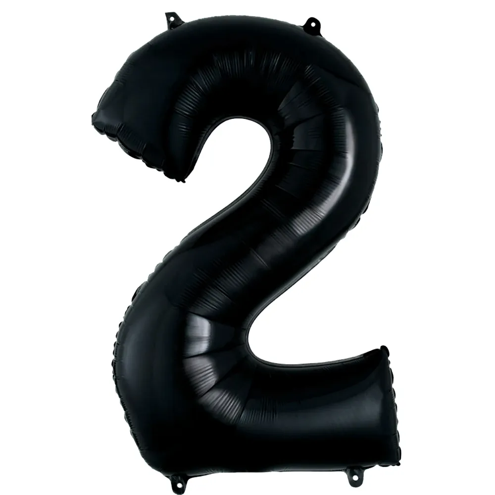 Balon Folie Cifra 2 Negru 86cm 3014111 ANAGRAN