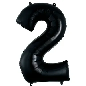 Balon Folie Cifra 2 Negru 86cm 3014111 ANAGRAN