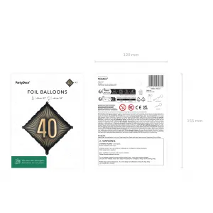 Balon Folie Romb 40 ANI Auriu 46cm