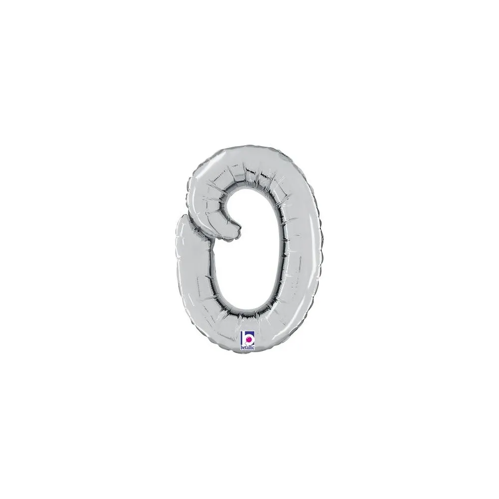 Balon Folie LITERA (AER) SCRIPT O Argintiu 35 cm Grabo