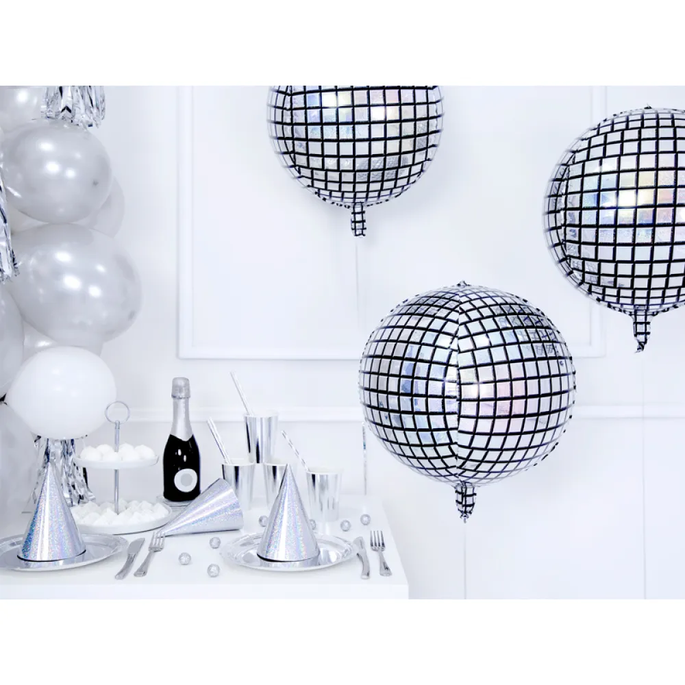 Balon Orbz Glob Disco Argintiu 40cm
