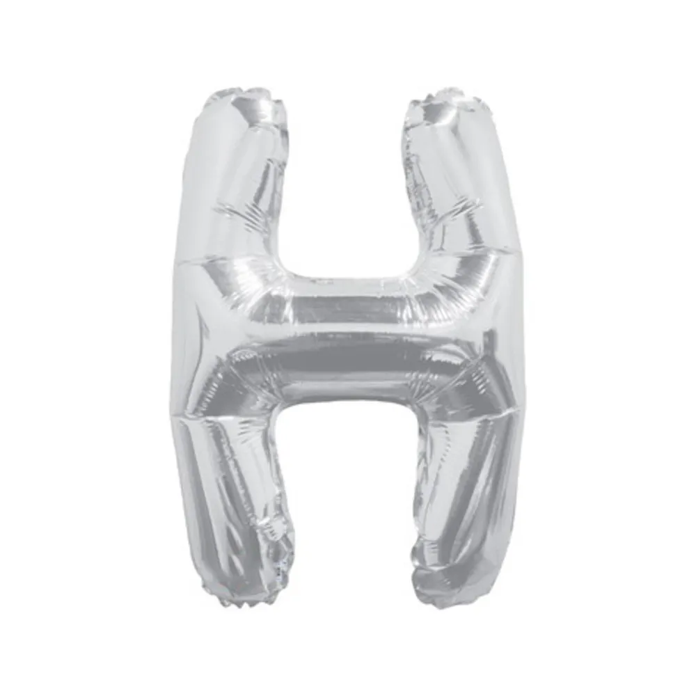 Balon folie 35cm litera H ARGINTIU 34900-14