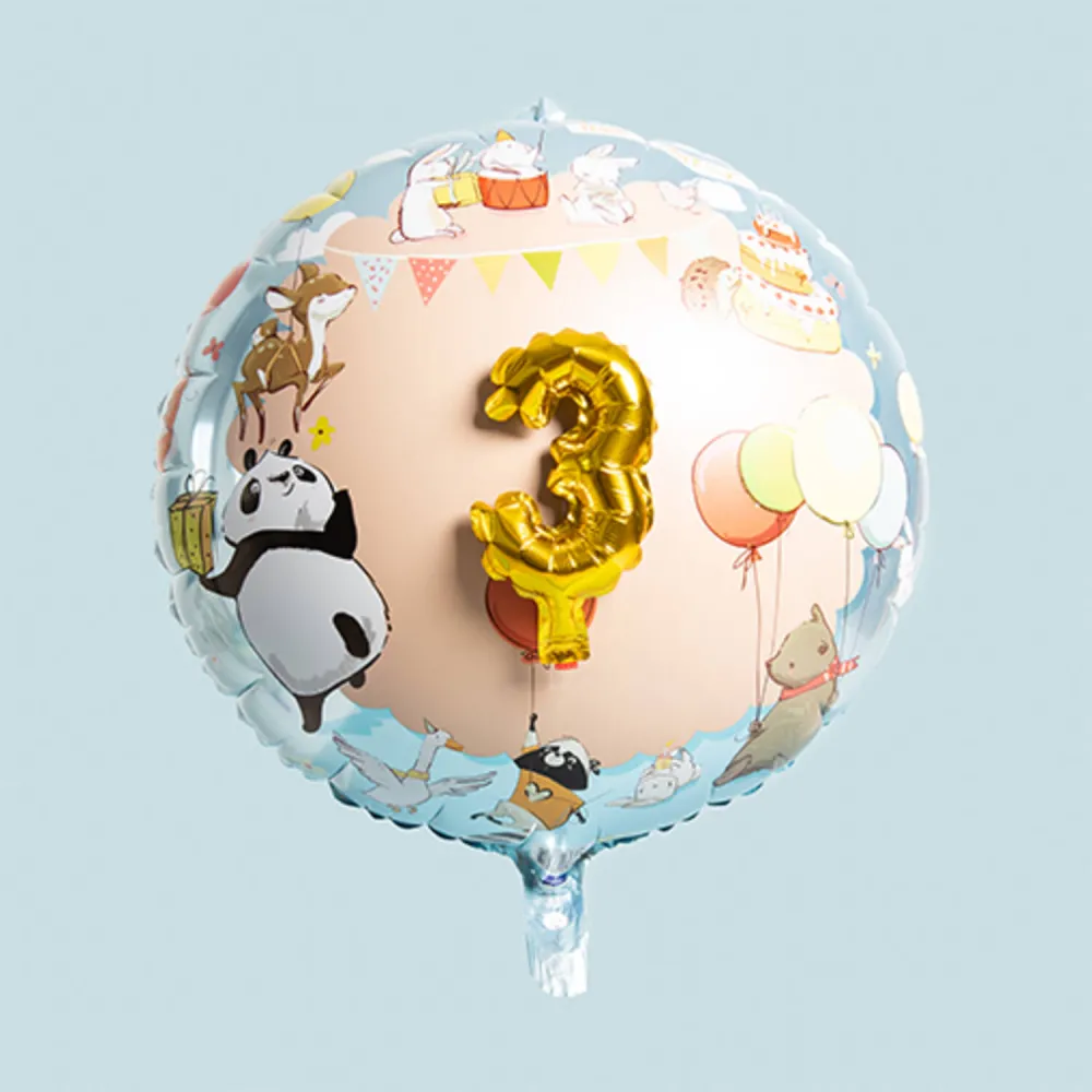 Balon Folie Personalizabil 3D Animalute 56cm