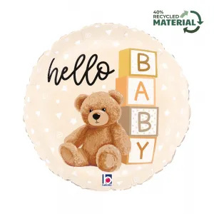 Balon Folie Rotund Ursulet Hello Baby 46cm