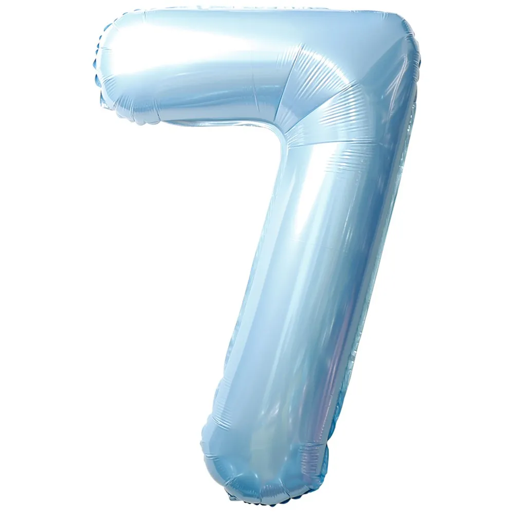 Balon Folie Cifra 7 Baby Blue 87cm