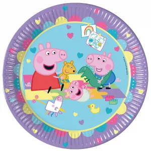 Set 8 Farfurii Petrecere 23cm Peppa Pig Made with Love