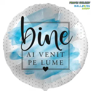 Balon Folie Bine ai venit pe lume! Bleu 43cm