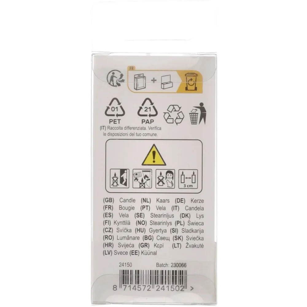 Lumanare Tort Cifra 0 Contur Auriu 9cm