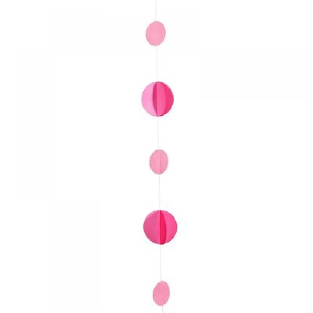 Panglica decorativa - Cerculete Roz 165cm PA6033
