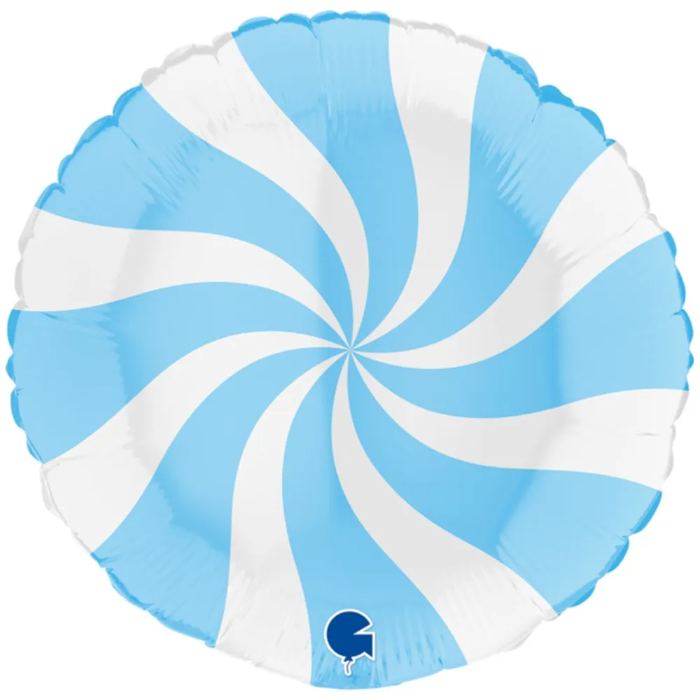 Balon Folie Rotund Acadea Alb-Bleu 46cm Grabo