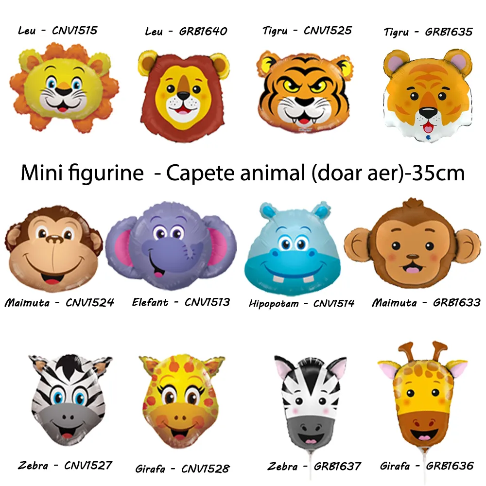 Balon Folie Mini-Figurina Cap Girafa (AER) 35cm Grabo