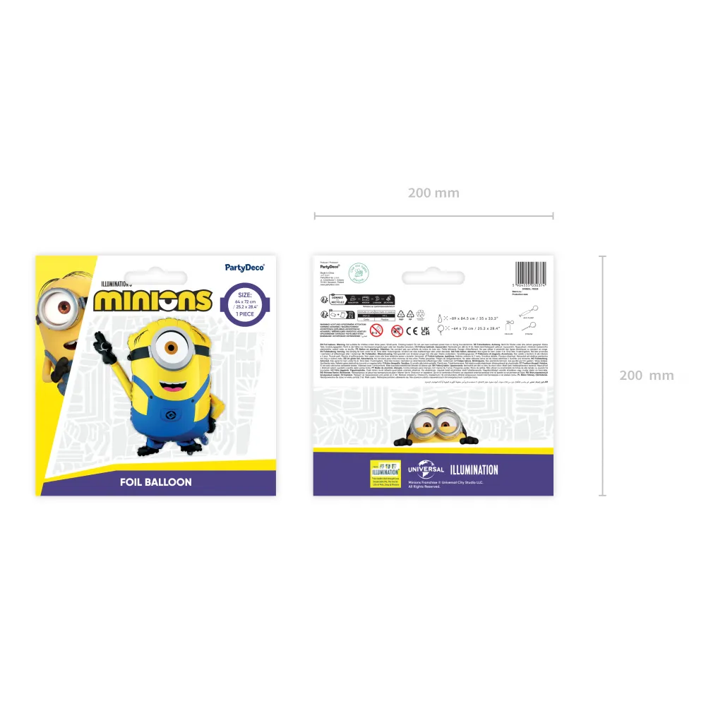 Balon folie Figurina Minions Mel 72x64cm