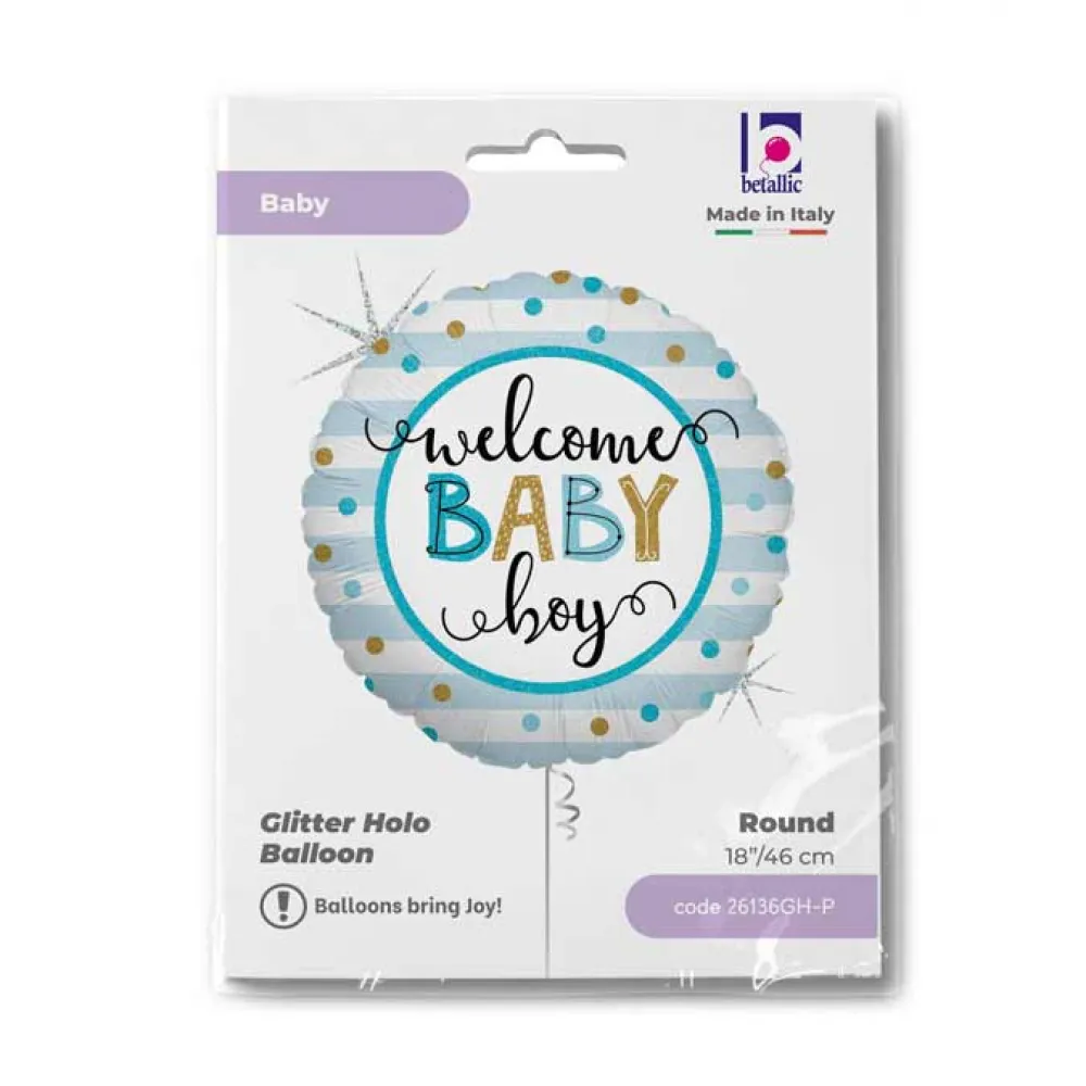 Balon Folie Welcome Baby Boy 46 cm Grabo