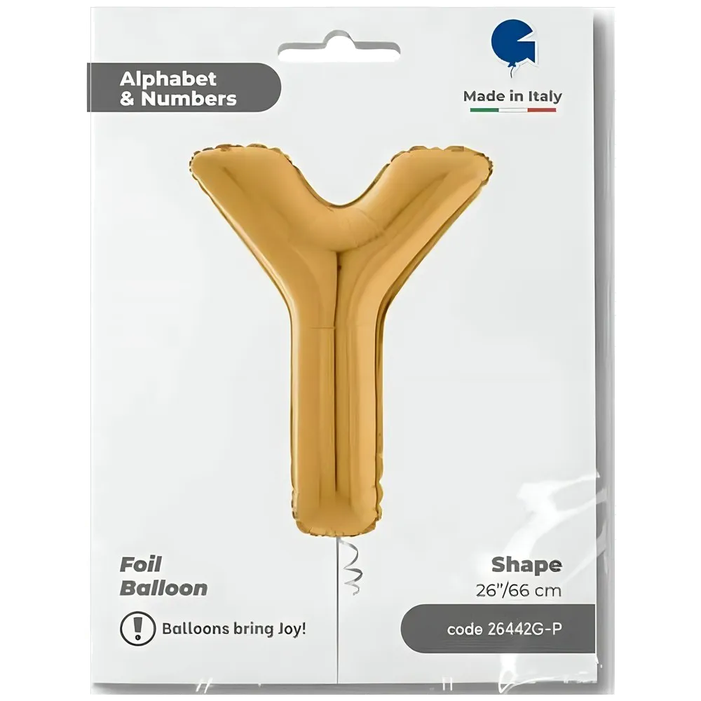 Balon Folie LITERA Y Auriu 66 cm Grabo