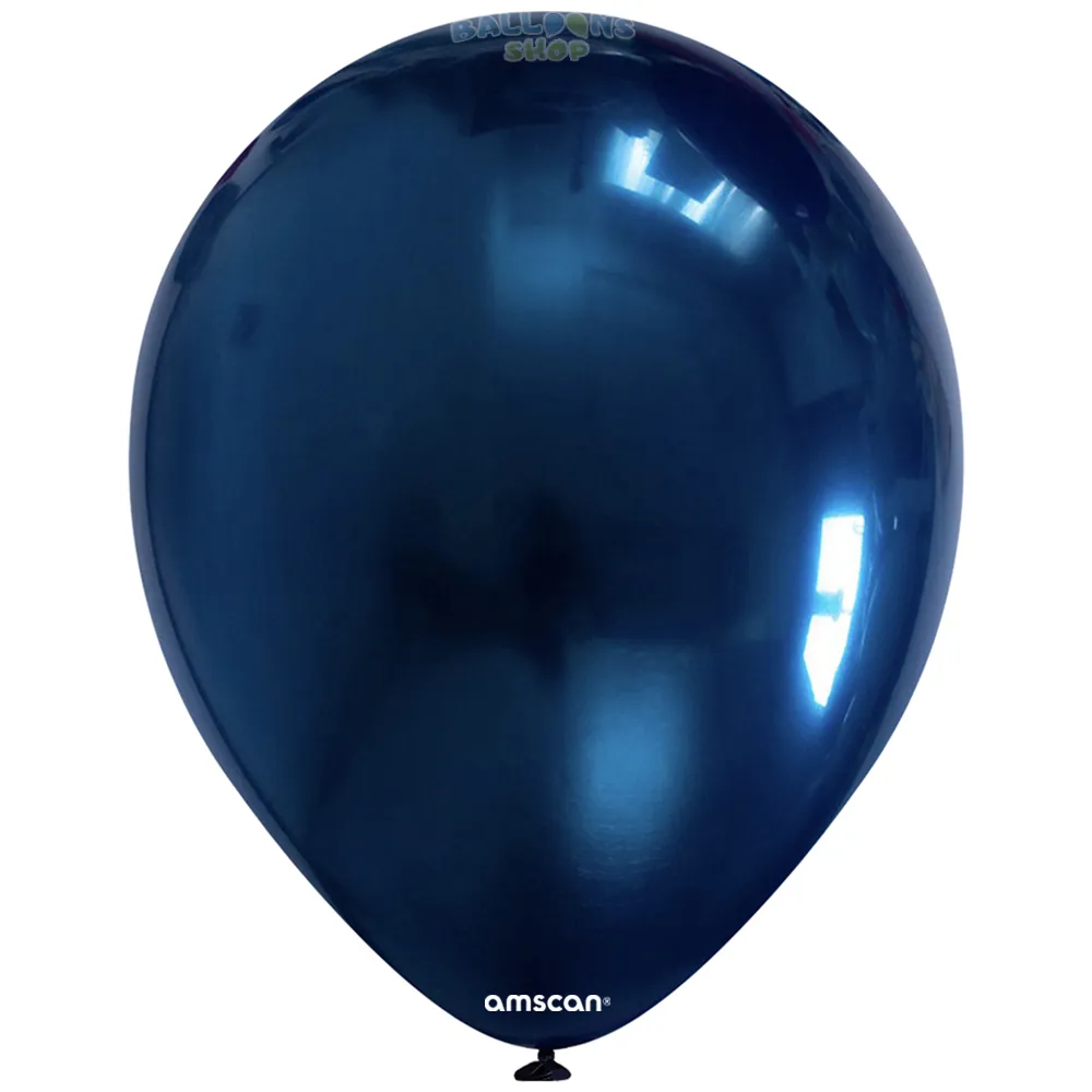 Balon Latex Metallic NAVY Blue 35 cm AMS 9905462