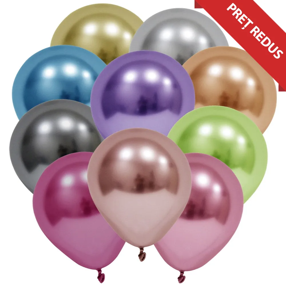 Baloane latex 15cm Chrome Culori Asortate