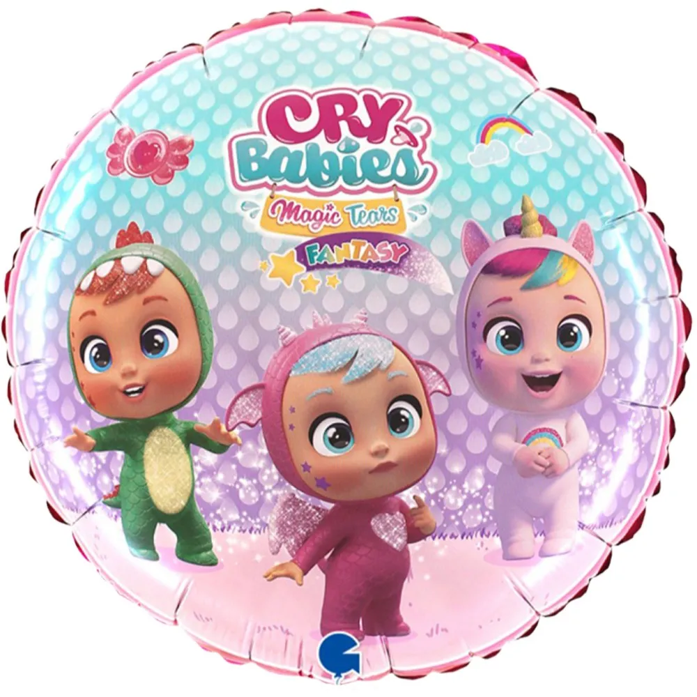 Balon Folie Rotund Cry Babies 46cm Grabo