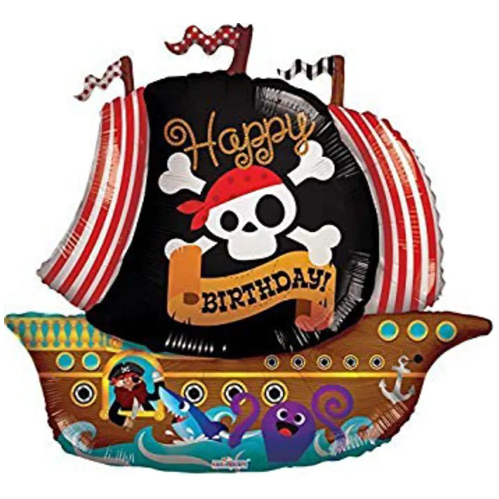Balon folie Happy Birthday Barca Pirati