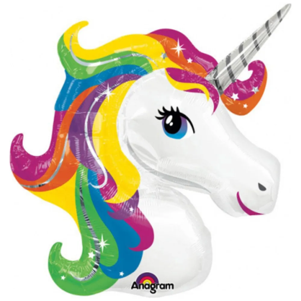 SuperShape Balon Folie Rainbow Unicorn 83x73cm ANAGRAM 3129902