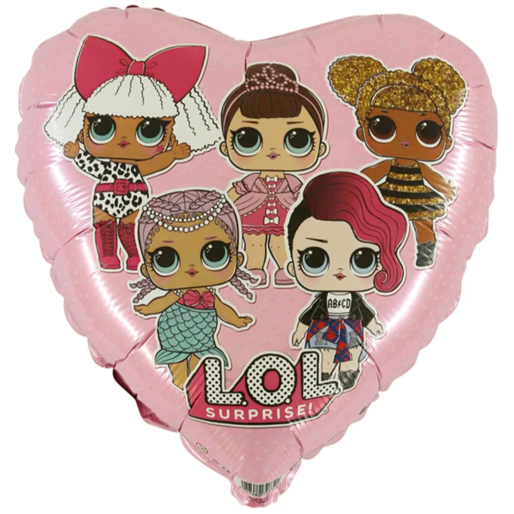 Balon Folie Inima Roz LOL Surprise 46cm Grabo