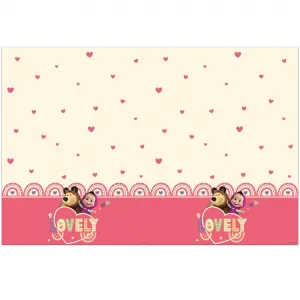 Fata de masa petrecere 120x180cm Masha Sweet Heart