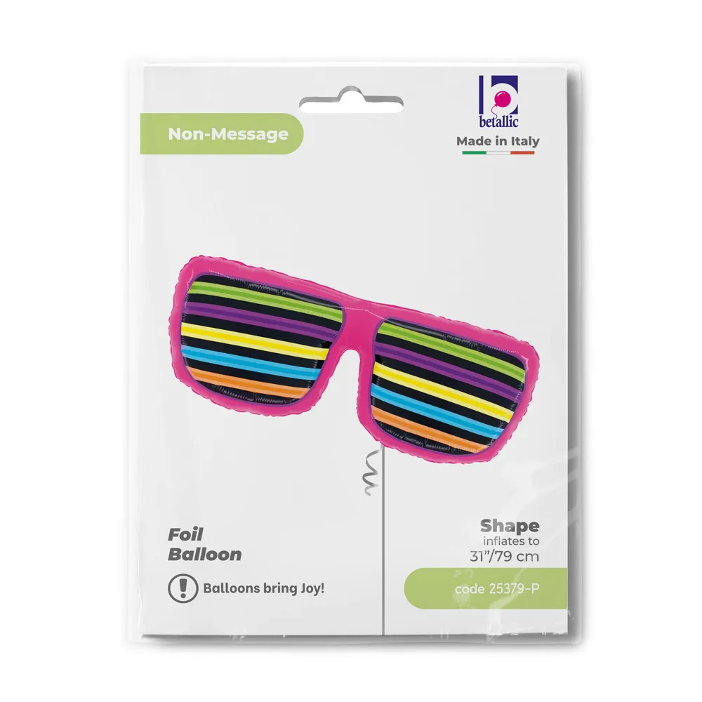 Balon Folie Figurina Ochelari Neon 79cm