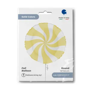 Balon Folie Rotund Acadea Alb-Vanilla 46cm Grabo