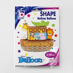 Balon Folie Figurina Welcome Baby Arca lui Noe 79cm Grabo