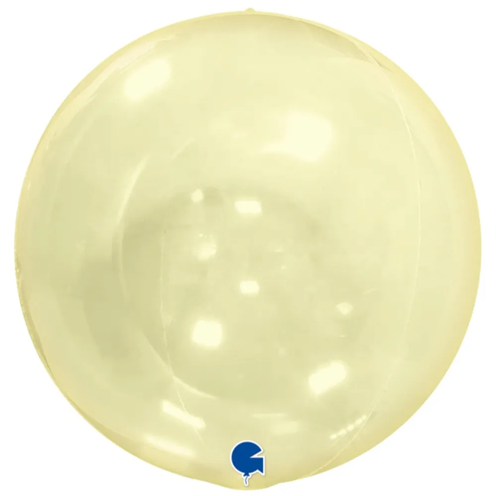 Balon Folie Sfera 4D Galben Transparent 38cm Grabo