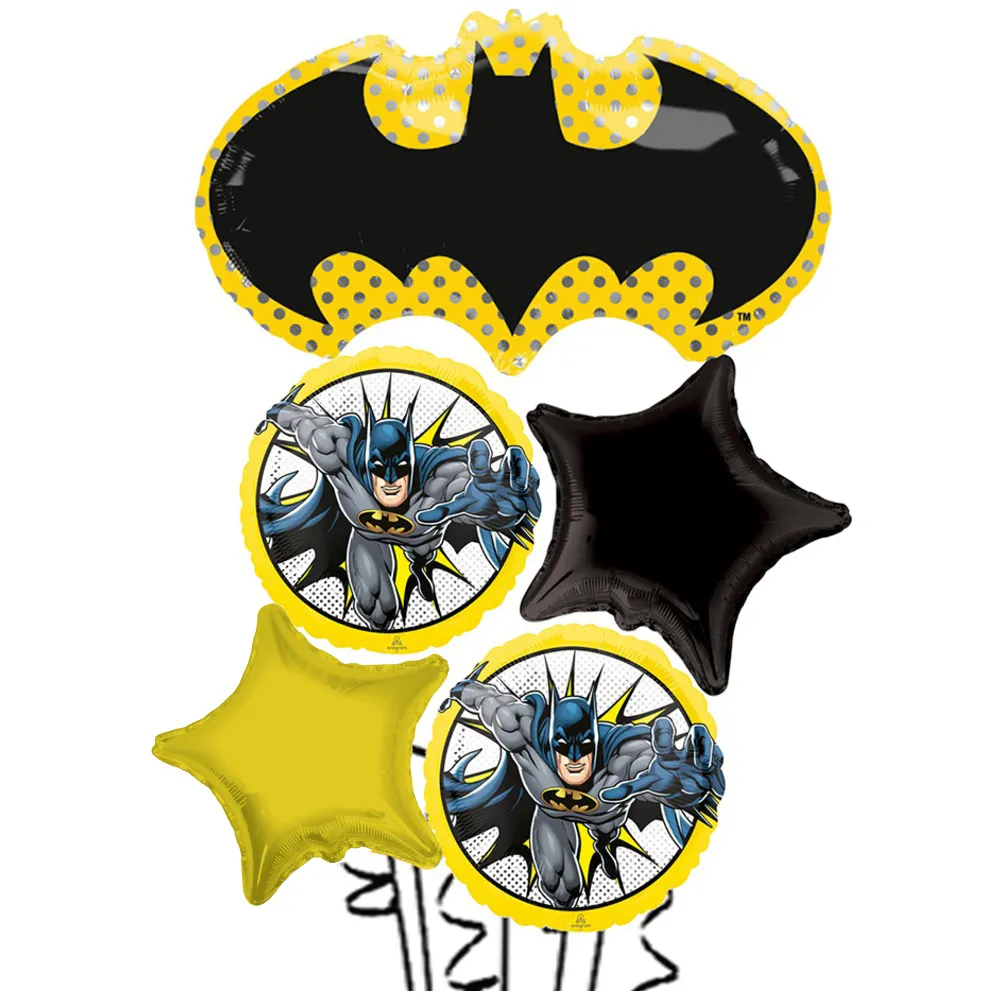 Buchet 5 baloane folie Tematica Batman - Emblema 2020202