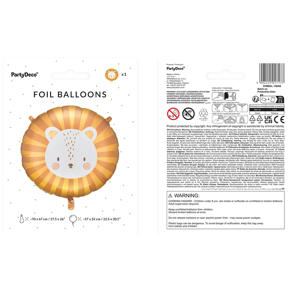 Balon Folie Leu Mare 70x67cm