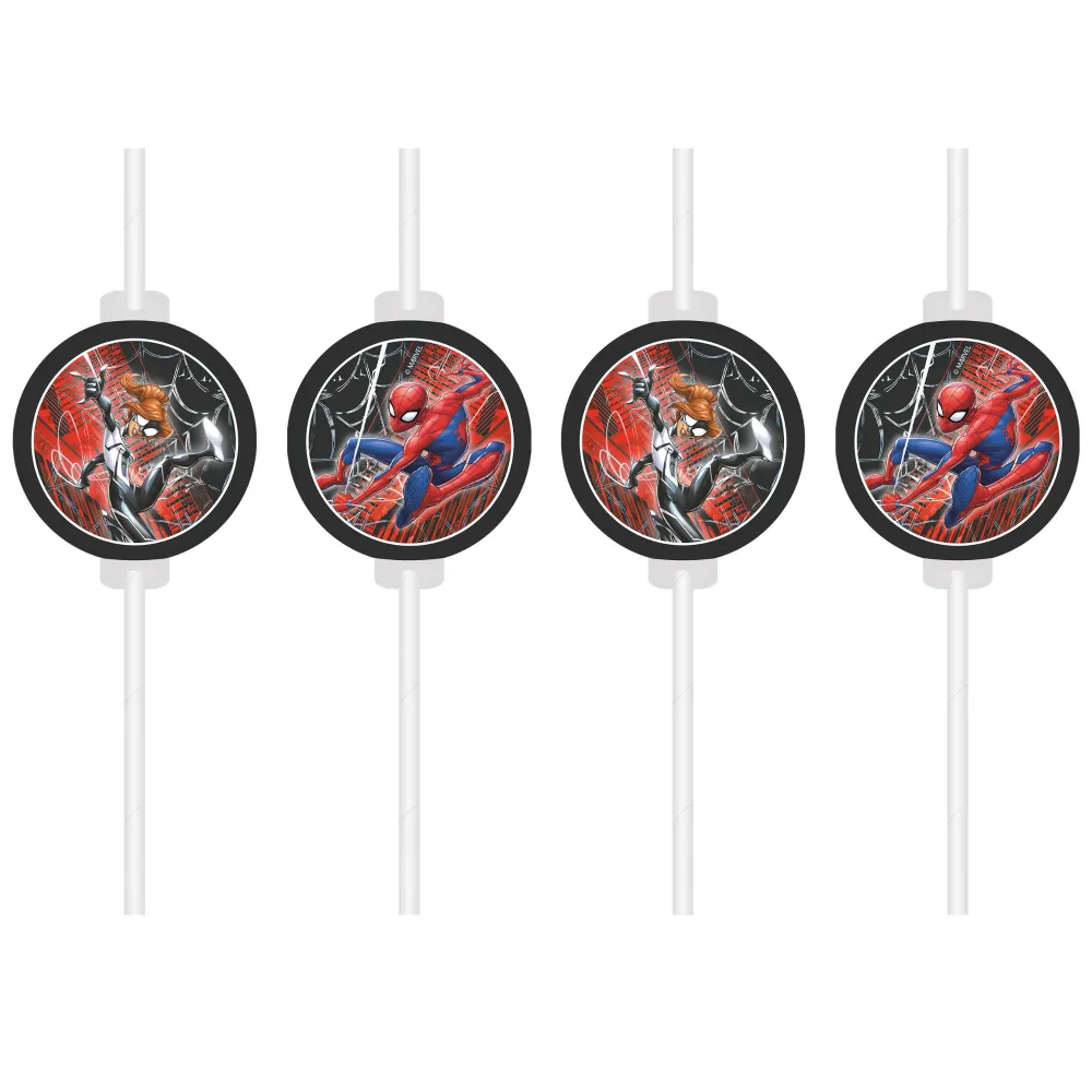 Set 4 Paie de Bautura cu medalion Spiderman World of Web