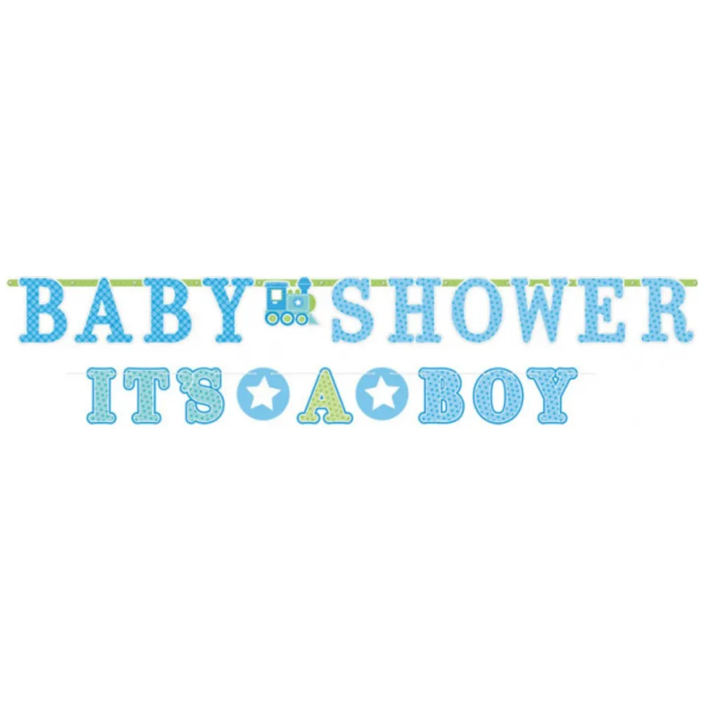 Set 2 bannere Carton (Hartie) - Baby Boy 256 x 25.4 cm / 182 x 10.1 cm AMS 121462