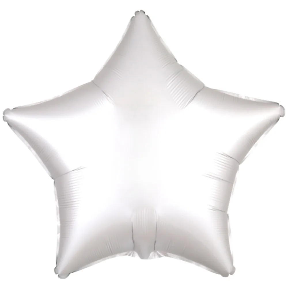 Balon Folie Stea Silk White 43cm 9914142