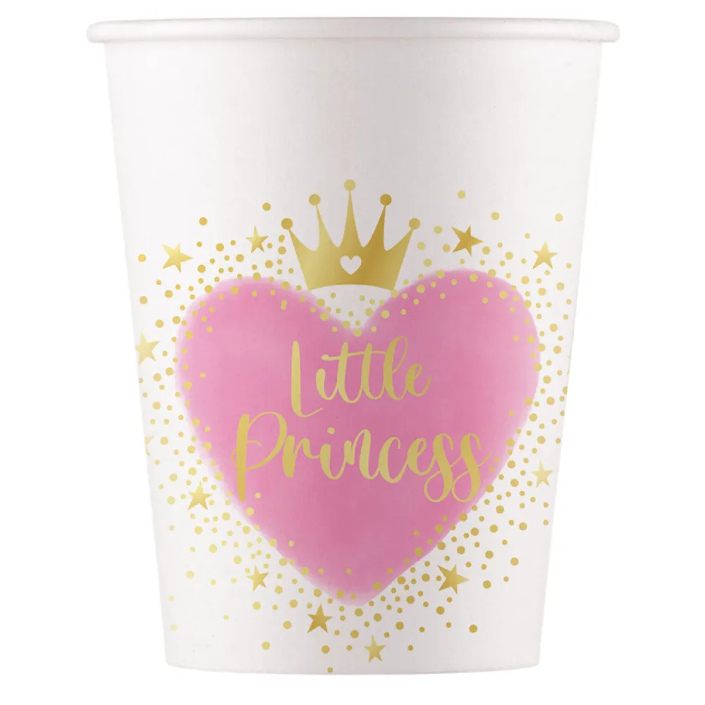 Set 8 Pahare Petrecere Carton 200ml My Little Princess