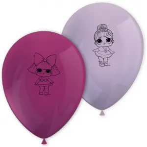 Set 8 Baloane Latex 28cm LOL Glitter MGA