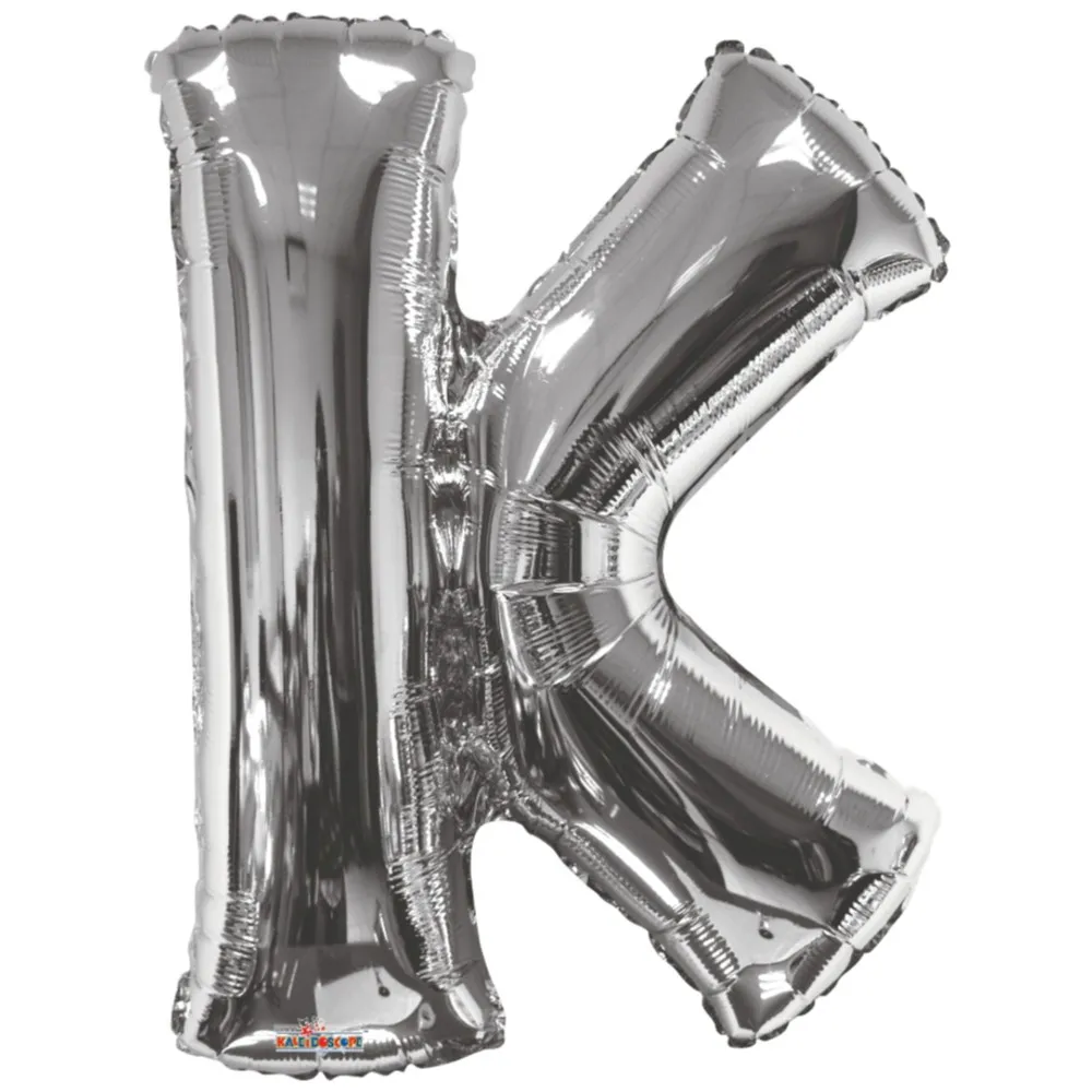 Balon folie litera K argintiu 15240-34