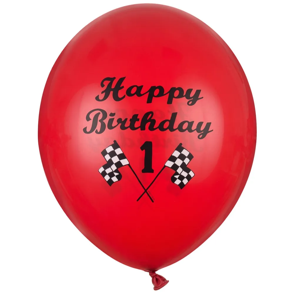 SET 10 Baloane Latex 30cm Happy Birthday Cars PDC1058