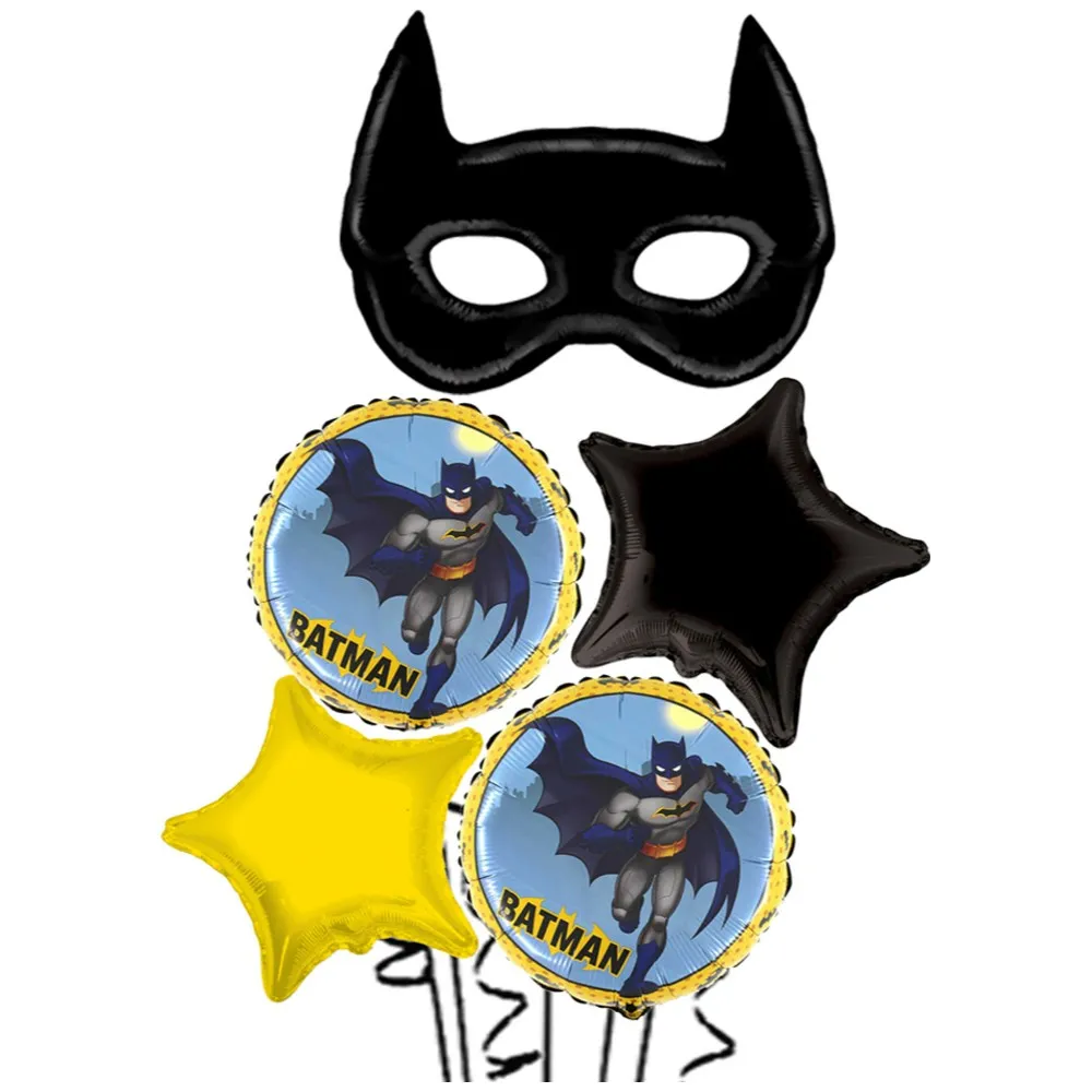 Buchet 5 baloane folie Tematica Batman - Figurina Masca 2022161