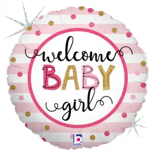 Balon Folie Welcome Baby Girl 46 cm Grabo