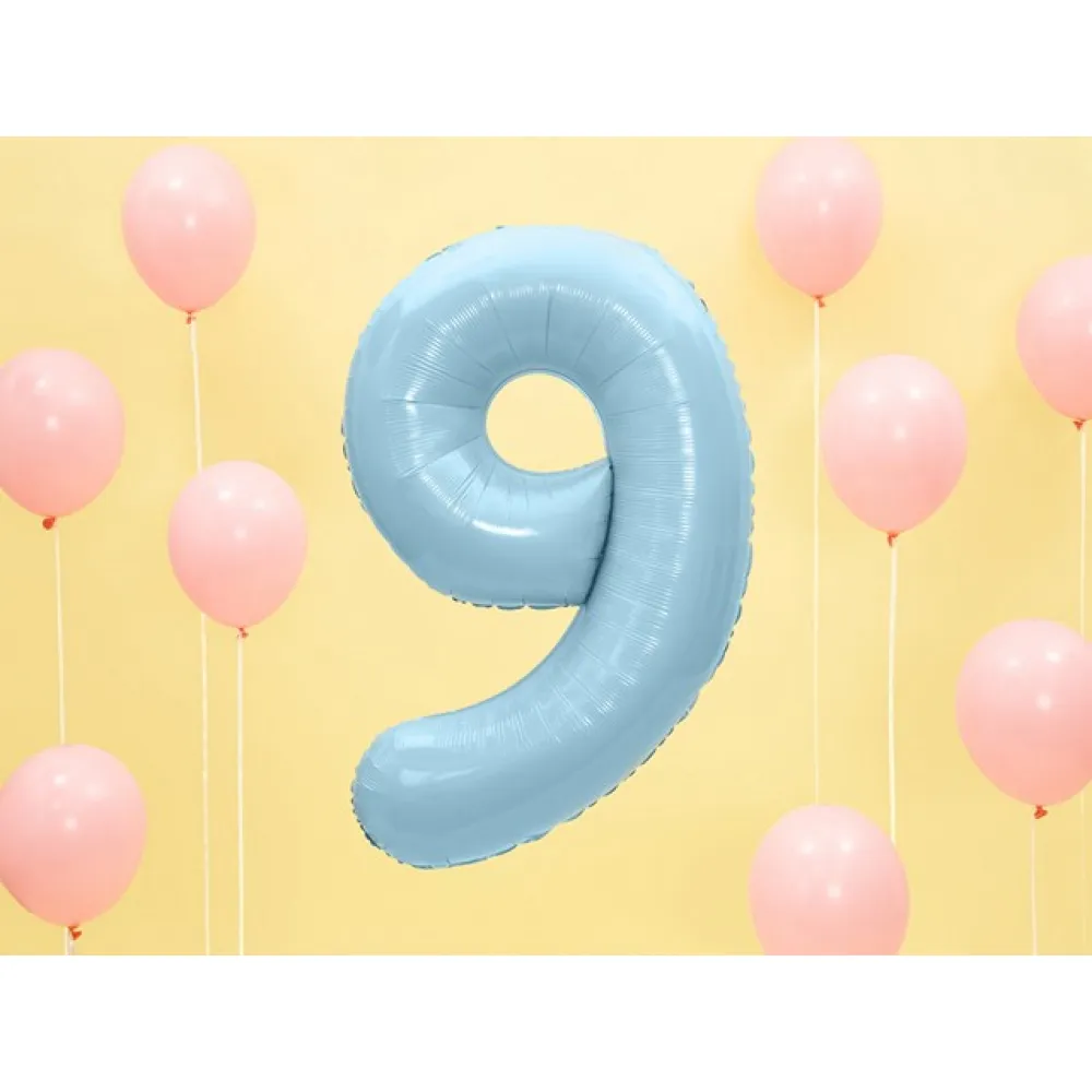 Balon folie cifra 9 Bleu 86 cm