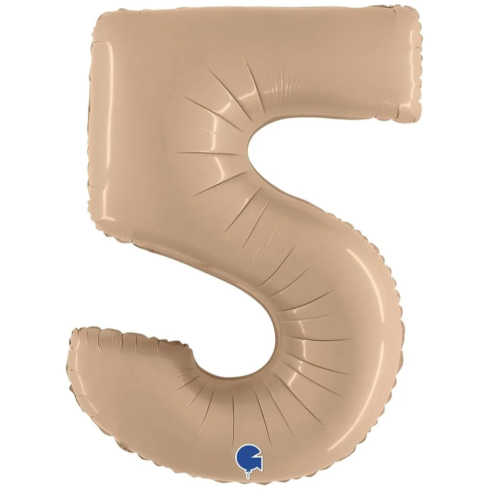 Balon Folie Jumbo CIFRA 5 Nude 102 cm Grabo