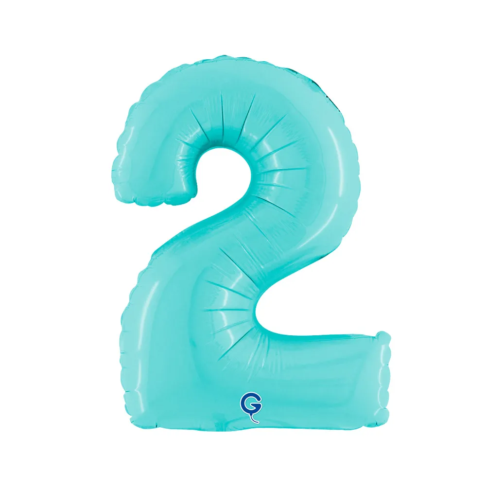 Balon Folie Cifra 2 Pastel Blue 36cm