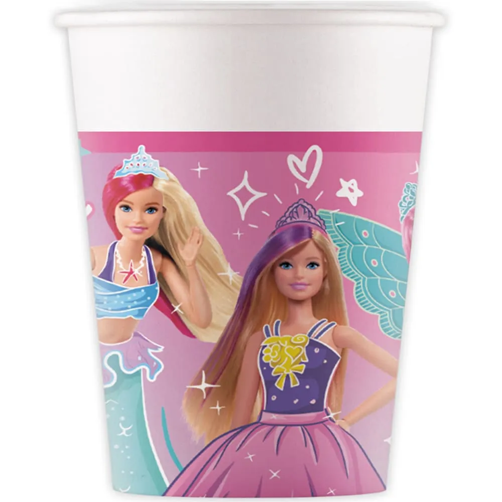 Set 8 Pahare Petrecere 200ml Barbie Fantasy