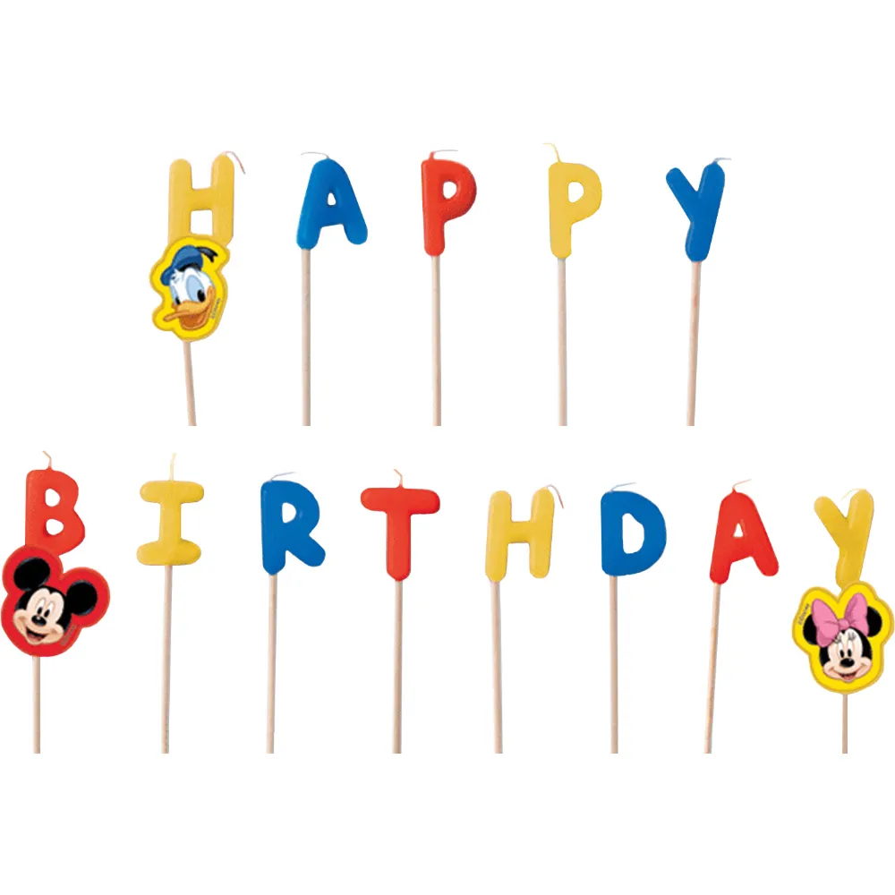 Set Lumanari Happy Birthday Mickey Mouse